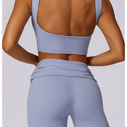 Yoga Clothing Sets Athletic Wear Women High Waist Leggings And Top Two Piece Set Gym Tracksuit Push Up Fitness Workout Outfits