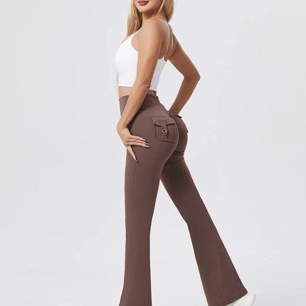 Women's Workout Cargo Leggings With Pocket Tights Active Wear Butt Lift Yoga Clothes