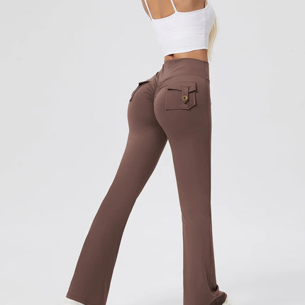 Women's Workout Cargo Leggings With Pocket Tights Active Wear Butt Lift Yoga Clothes