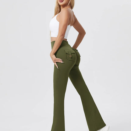 Women's Workout Cargo Leggings With Pocket Tights Active Wear Butt Lift Yoga Clothes