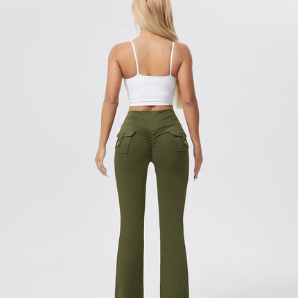 Women's Workout Cargo Leggings With Pocket Tights Active Wear Butt Lift Yoga Clothes