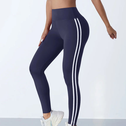 Women Striped Slim Leggings