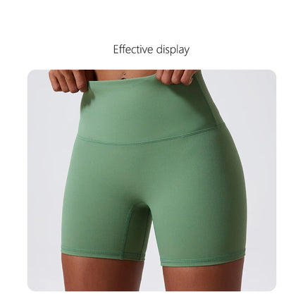 Super Soft Fabric Yoga Gym Shorts High Waist Sports Leggings Workout Cycling