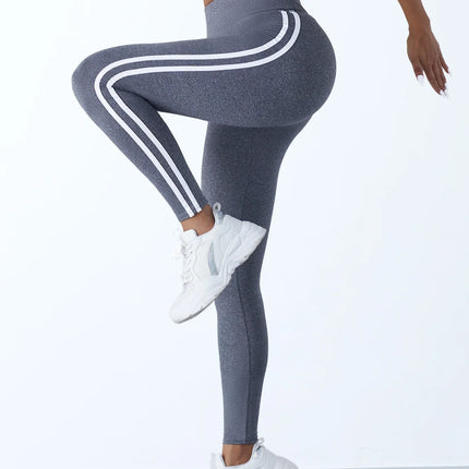 Women Striped Slim Leggings