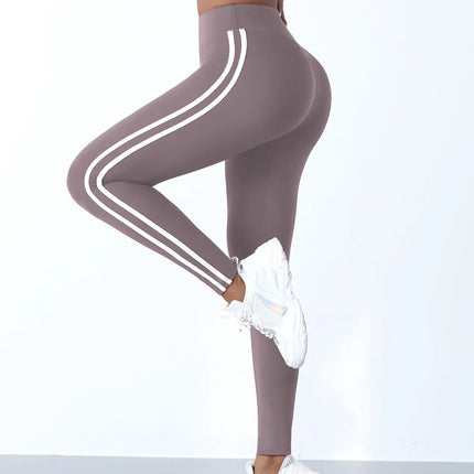 Women Striped Slim Leggings