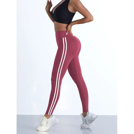 Women Striped Slim Leggings