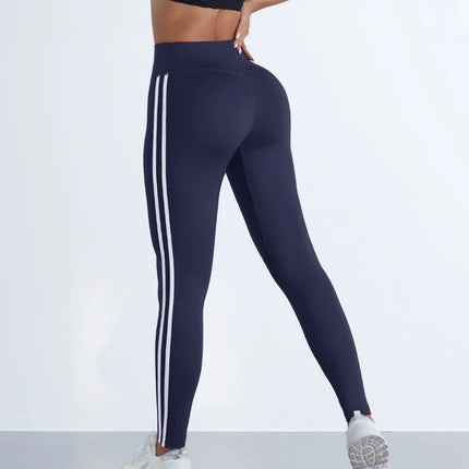 Women Striped Slim Leggings