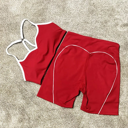 Vibrant Flex Gym Set: Colorful Sports Bra & Leggings