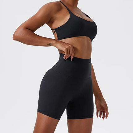 Super Soft Fabric Yoga Gym Shorts High Waist Sports Leggings Workout Cycling