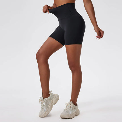 Super Soft Fabric Yoga Gym Shorts High Waist Sports Leggings Workout Cycling