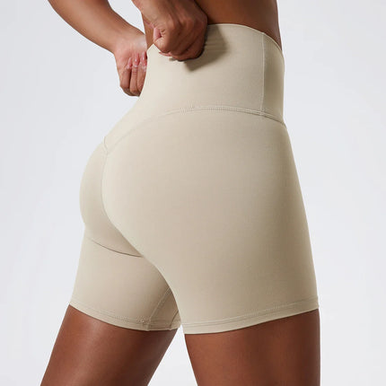 Super Soft Fabric Yoga Gym Shorts High Waist Sports Leggings Workout Cycling