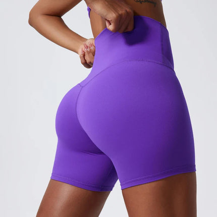Super Soft Fabric Yoga Gym Shorts High Waist Sports Leggings Workout Cycling