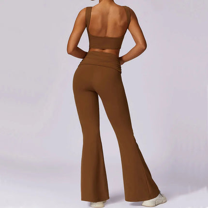 Yoga Clothing Sets Athletic Wear Women High Waist Leggings And Top Two Piece Set Gym Tracksuit Push Up Fitness Workout Outfits