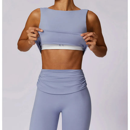 Yoga Clothing Sets Athletic Wear Women High Waist Leggings And Top Two Piece Set Gym Tracksuit Push Up Fitness Workout Outfits