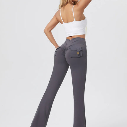 Women's Workout Cargo Leggings With Pocket Tights Active Wear Butt Lift Yoga Clothes