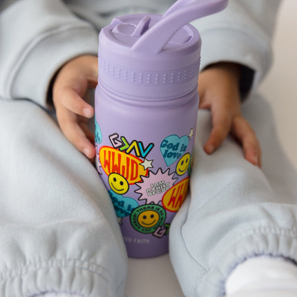 Sticker Collage Kids Water Bottle