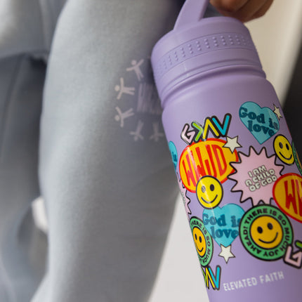 Sticker Collage Kids Water Bottle