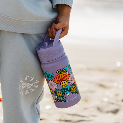 Sticker Collage Kids Water Bottle
