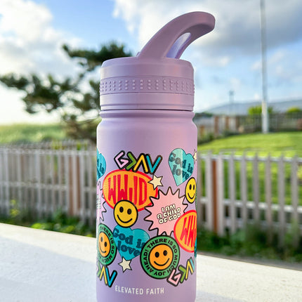 Sticker Collage Kids Water Bottle