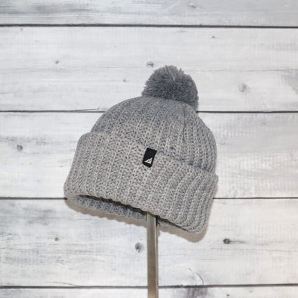 Toddler Acrylic Ribbed Cuff with Matching Pom Hat