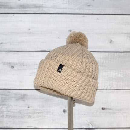 Toddler Acrylic Ribbed Cuff with Matching Pom Hat