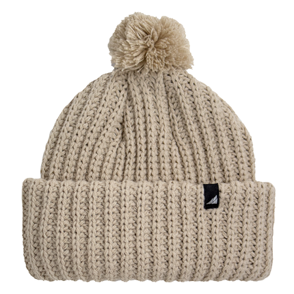 Toddler Acrylic Ribbed Cuff with Matching Pom Hat