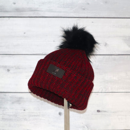 Toddler Acrylic Ribbed Cuff with Pom Hat