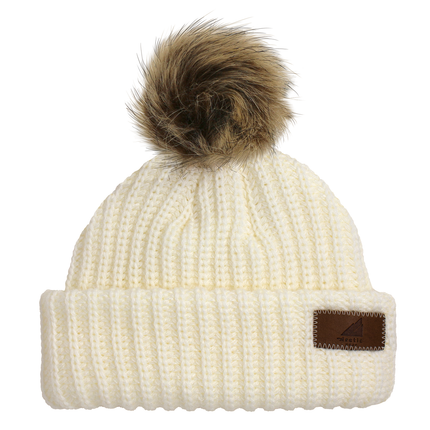 Toddler Acrylic Ribbed Cuff with Pom Hat