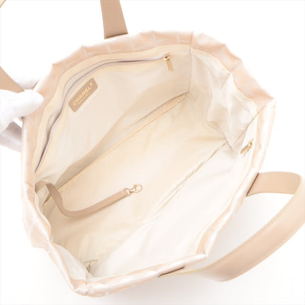 Chanel New Travel Line Nylon & Leather Tote bag Beige Gold Metal Fittings 10249875  #2447