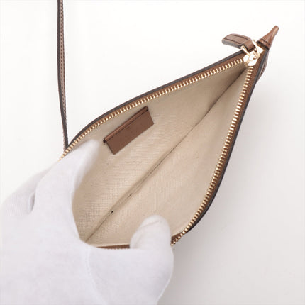 Gucci GG Canvas Canvas & Leather Hand bag Beige 269878 #2438