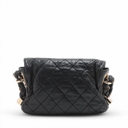 Chanel Matelasse Lambskin Small Lady Braid Flap Shoulder Bag Black #3749