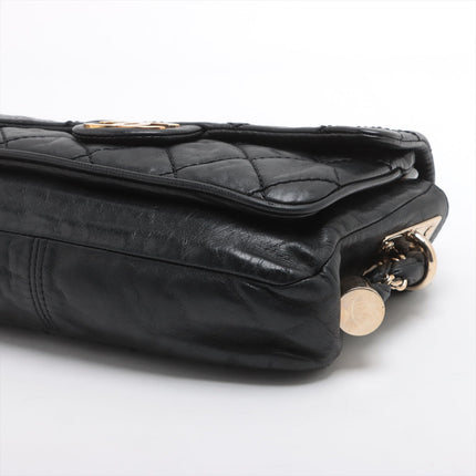 Chanel Matelasse Lambskin Small Lady Braid Flap Shoulder Bag Black #3749