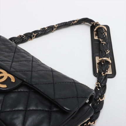 Chanel Matelasse Lambskin Small Lady Braid Flap Shoulder Bag Black #3749