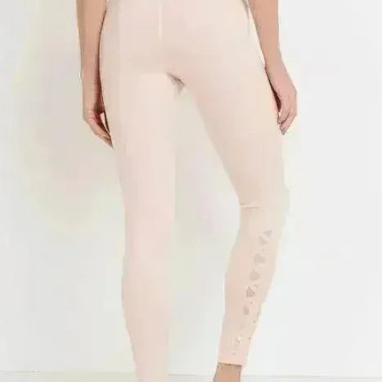 Highwaist Hybrid Mesh & Lattice Straps Full Pocket Leggings
