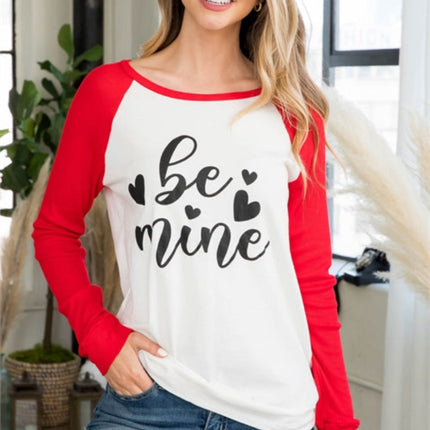 "Be mine" long sleeve tee