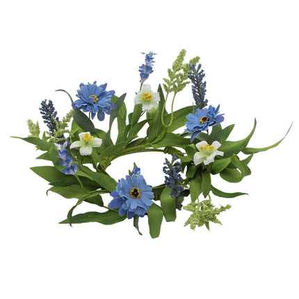 "Blue, White & Sage Candle Ring