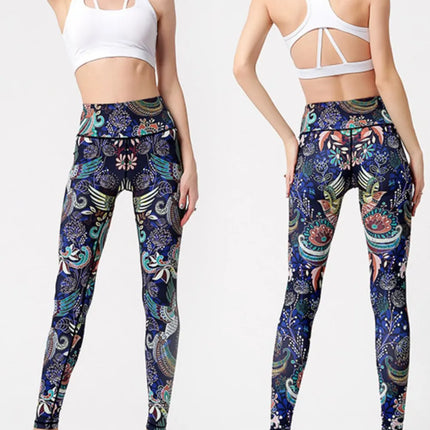 Printed High Waist Active Leggings