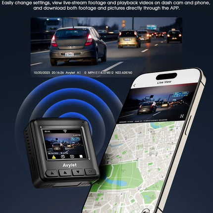 Zarre 2K WiFi Smart Dash Cam
