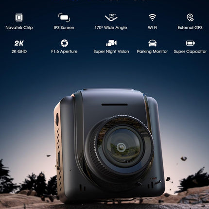 Zarre 2K WiFi Smart Dash Cam