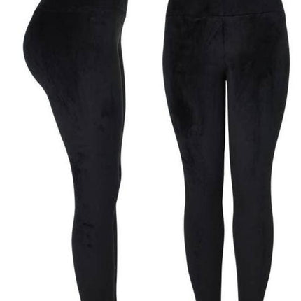 VICTORIA VELVET SOFT STRETCH WIDE WAIST TRIM LEGGINGS