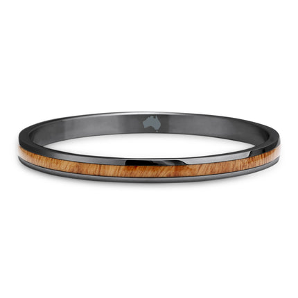 Gum Burl Bangle - Gunmetal