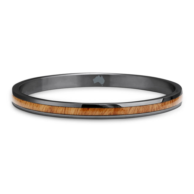 Gum Burl Bangle - Gunmetal