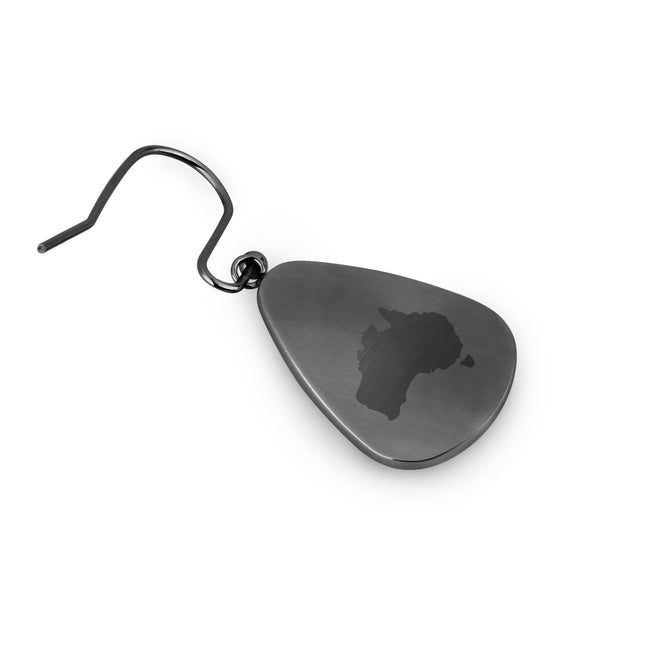 Gum Burl Drop Earrings - Gunmetal