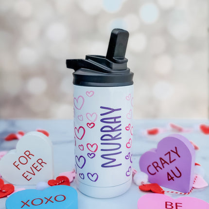 Matching Name Heart Ombre Water Bottle
