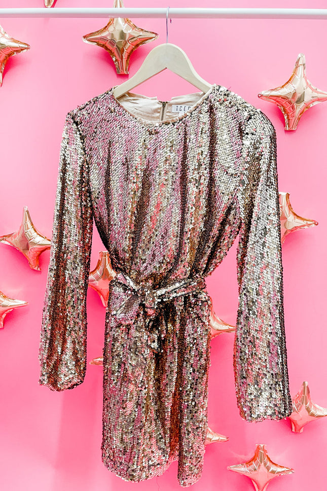 "Jazzy" L/S Sequin Dress