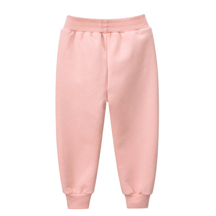 Teddy Bear/Cute Rabbit Girls‘ Winter Sporty Long Leggings Pants With Fleece Lining