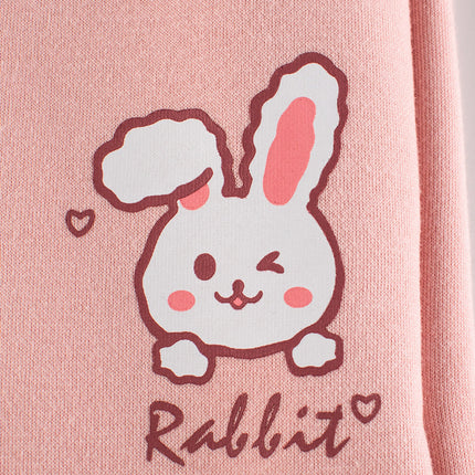 Teddy Bear/Cute Rabbit Girls‘ Winter Sporty Long Leggings Pants With Fleece Lining