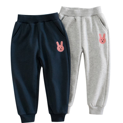 Teddy Bear/Cute Rabbit Girls‘ Winter Sporty Long Leggings Pants With Fleece Lining