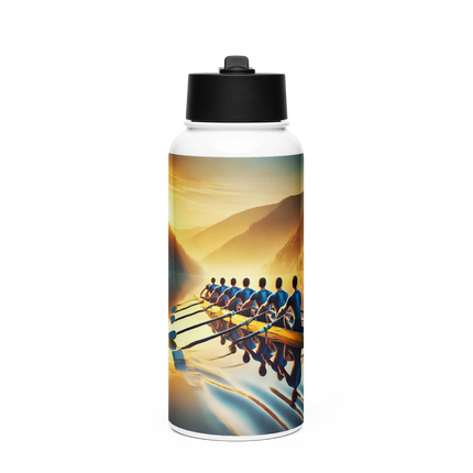 Steel Water Bottle with Ukrainian Rowing Emblem
