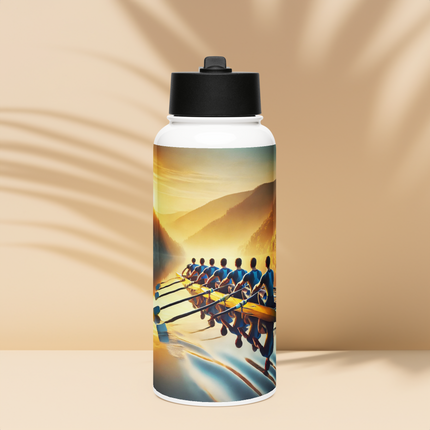 Steel Water Bottle with Ukrainian Rowing Emblem